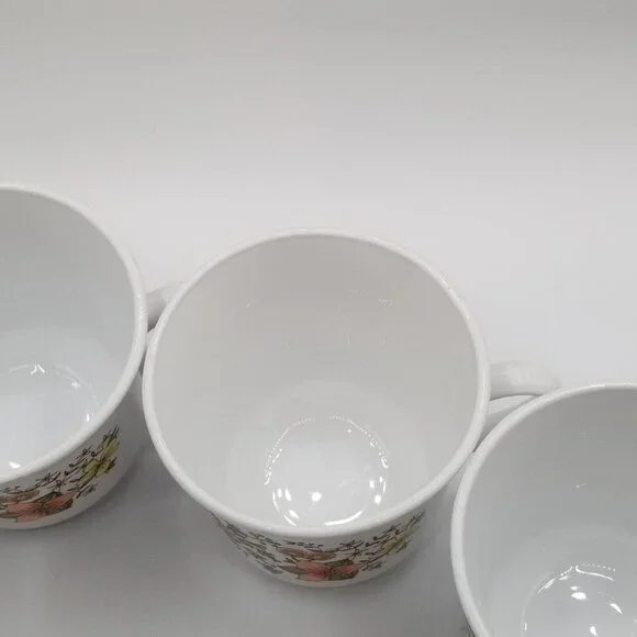 1970s Corelle Corning Indian Summer Coffee Mug Cup Floral Set of 4 - Picture 7 of 9